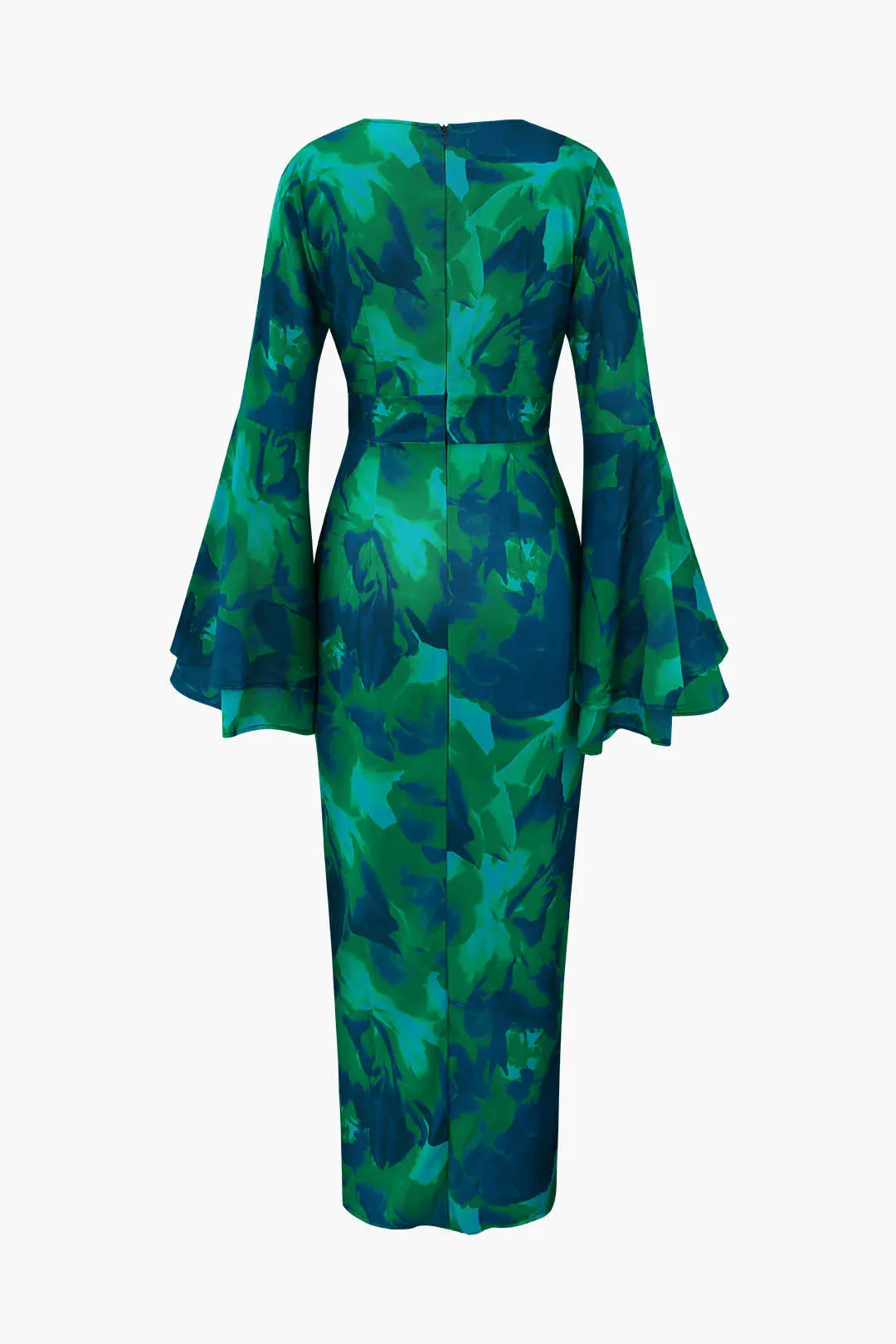 New Beautiful Micas Floral Print V-neck Slit Maxi Dress Sz M!