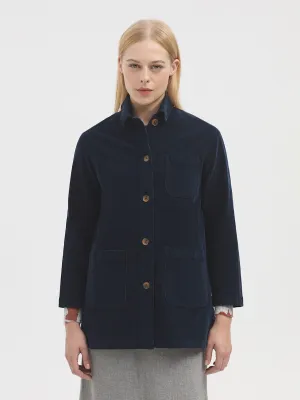 Nice Things Micro Cord Jacket - Navy