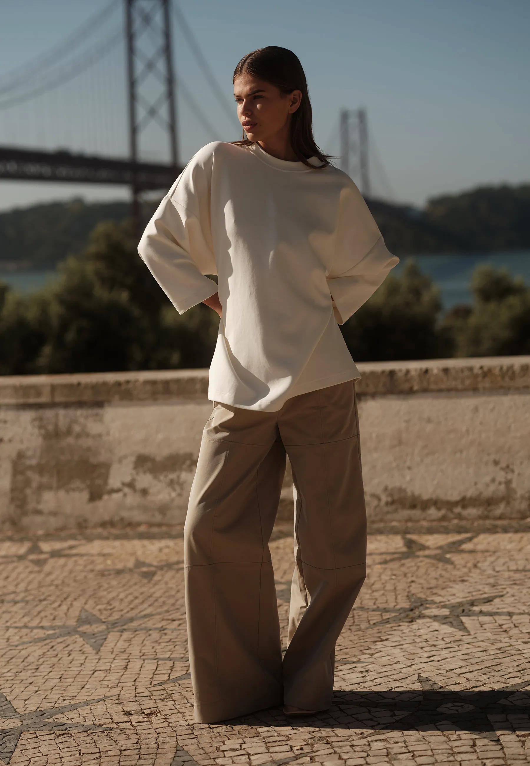 Norah oversized t-shirt 4157 - Coco Milk