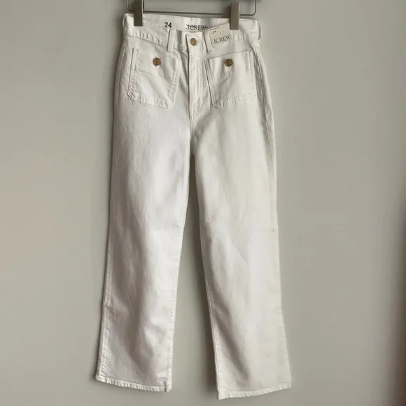 NWT J. Crew Sailor slim wide-leg jean in white Various