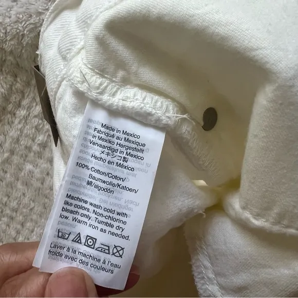 NWT Madewell The Perfect Jean Short in Tile White 32