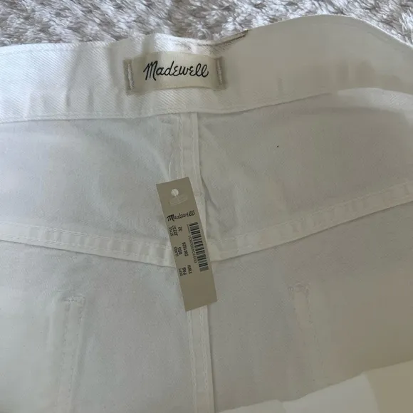 NWT Madewell The Perfect Jean Short in Tile White 32