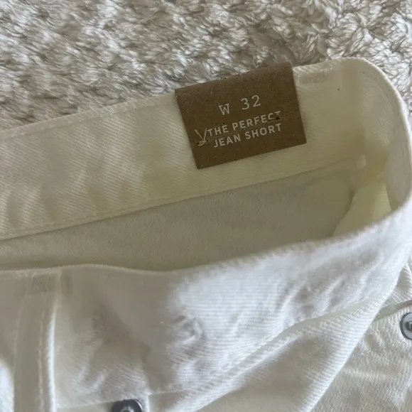 NWT Madewell The Perfect Jean Short in Tile White 32