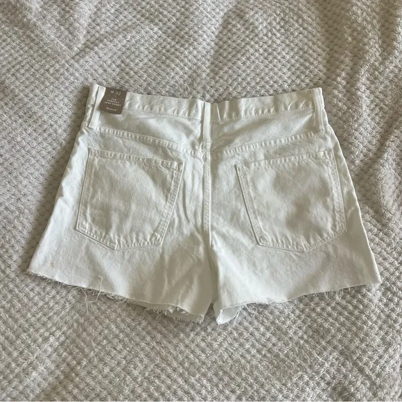 NWT Madewell The Perfect Jean Short in Tile White 32