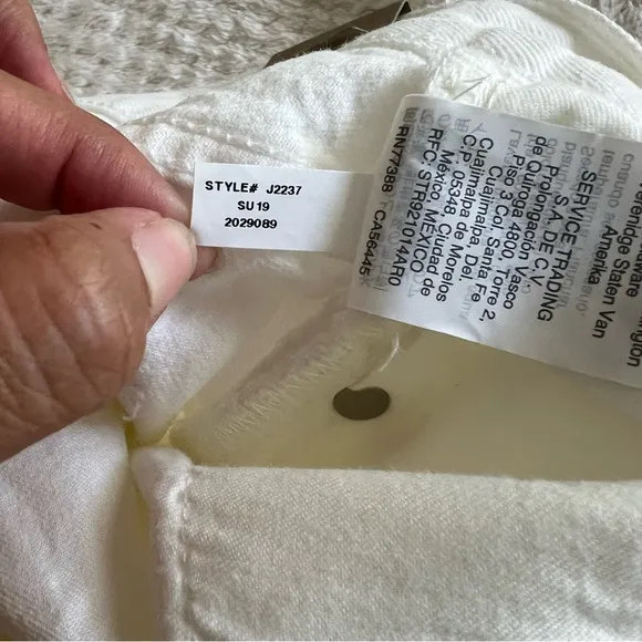 NWT Madewell The Perfect Jean Short in Tile White 32