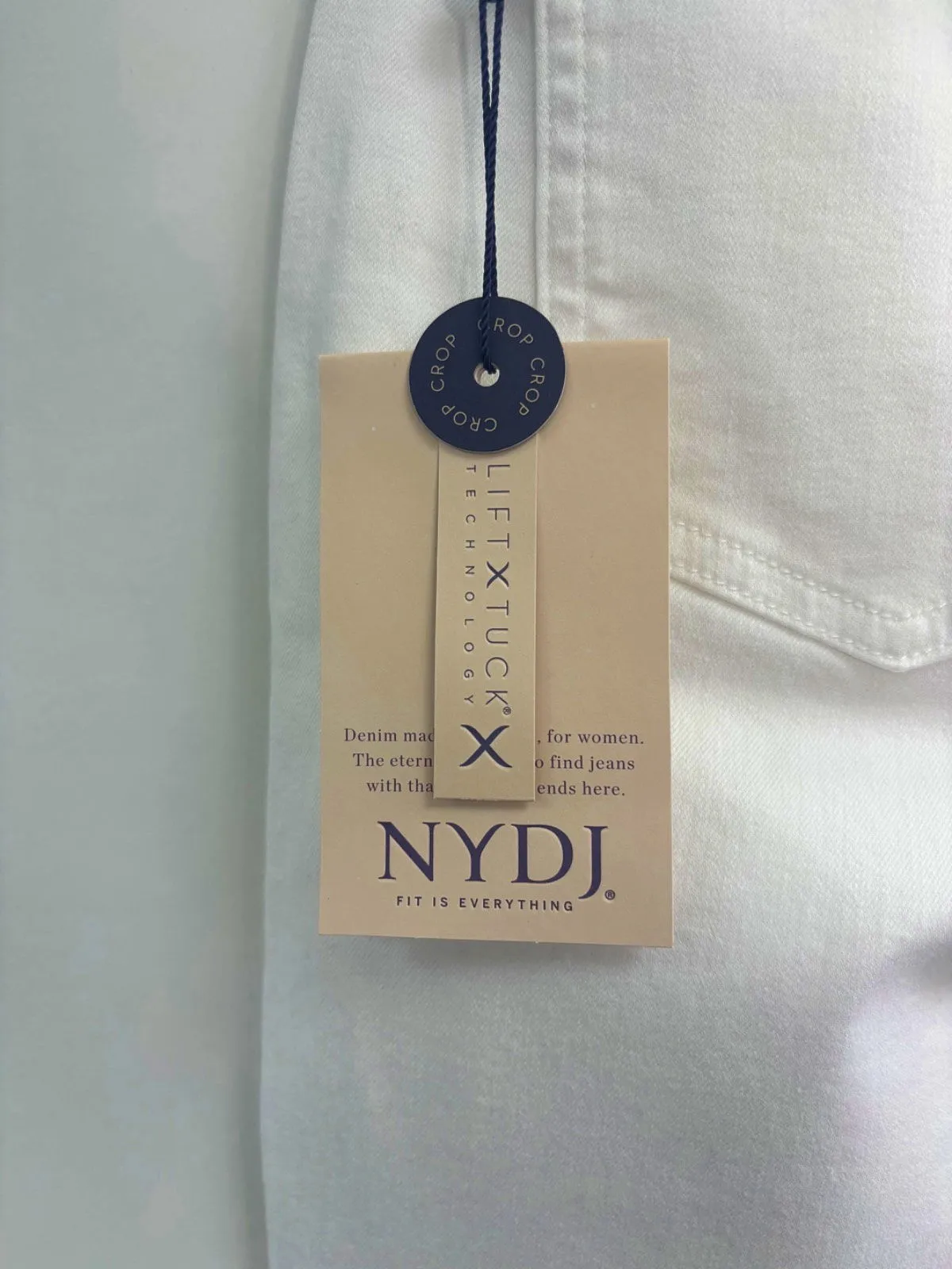 NYDJ Optic White Chloe Crop Jeans Size UK 8