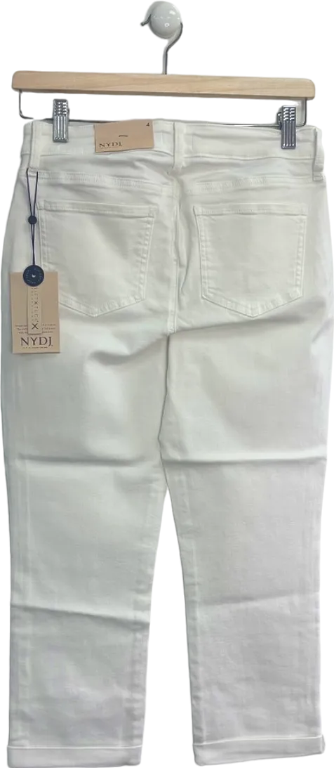 NYDJ Optic White Chloe Crop Jeans Size UK 8