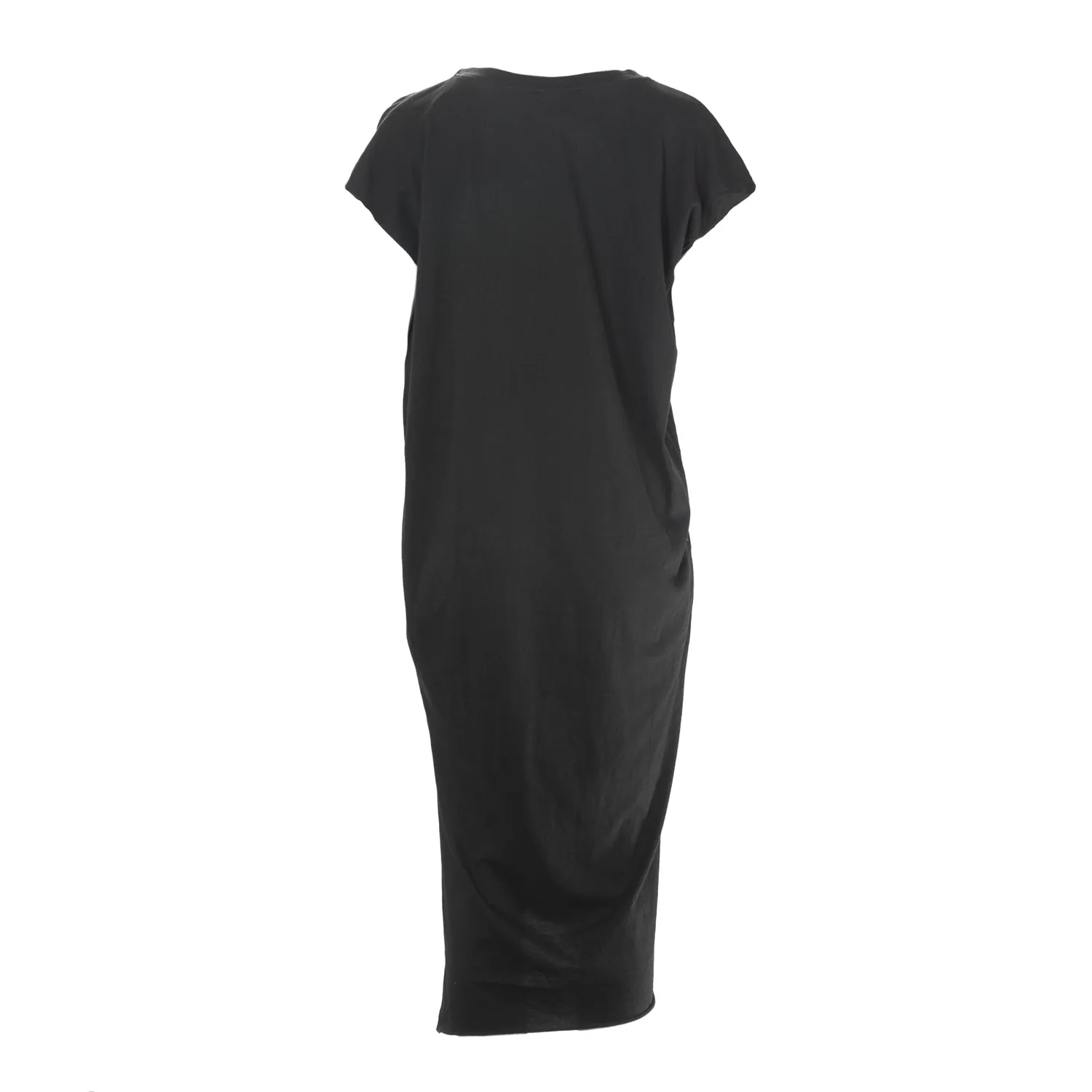 OAK NYC Women's Black Side Pleat Box Maxi Dress WD038 $115 NEW
