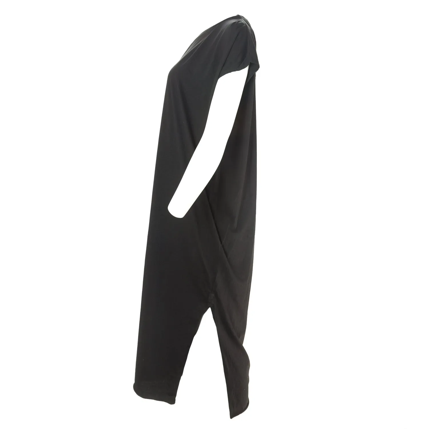 OAK NYC Women's Black Side Pleat Box Maxi Dress WD038 $115 NEW