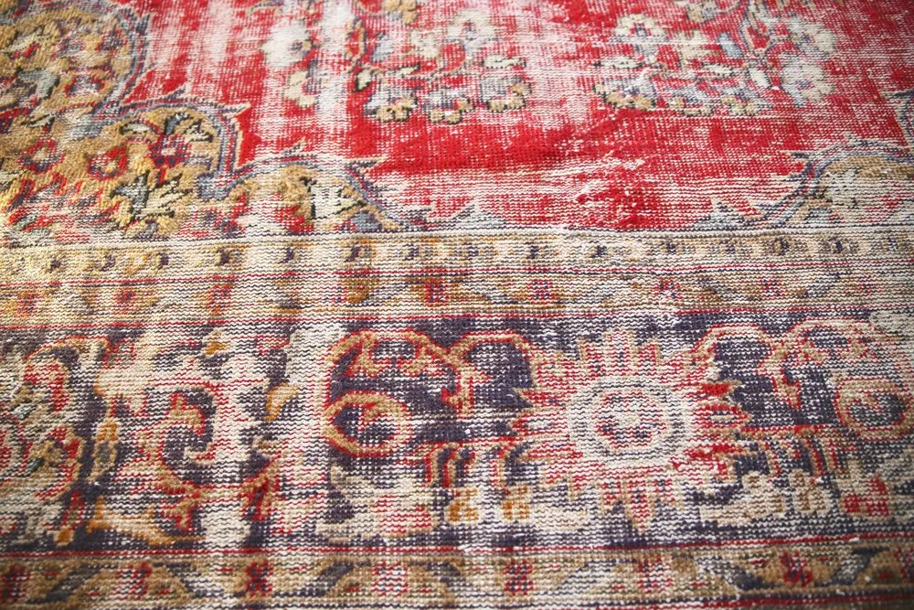 Old Oushak style Isparta Rug 9.2ftx13.2ft