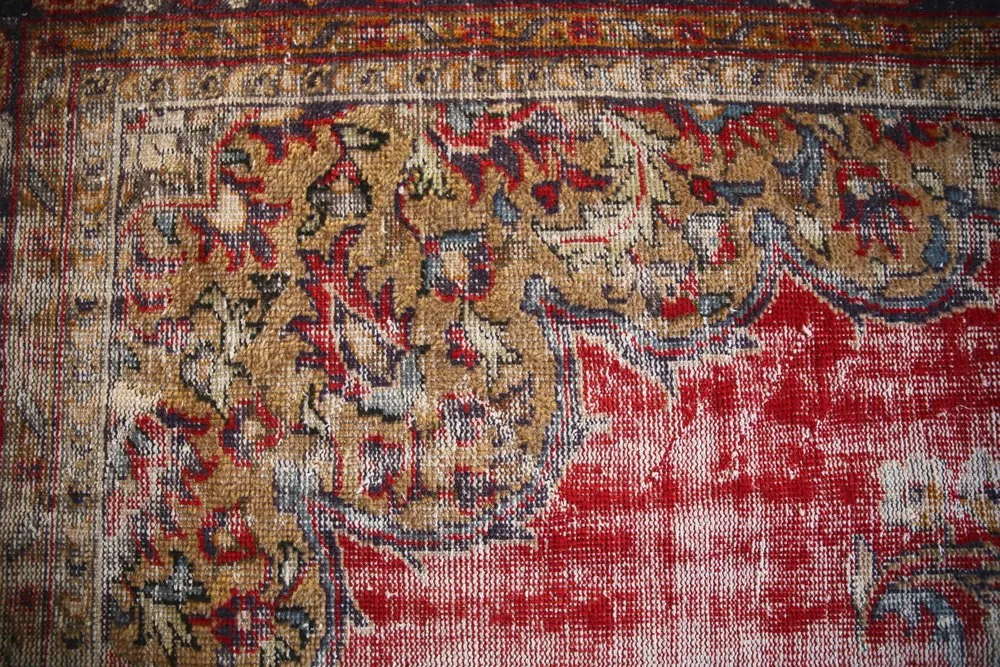 Old Oushak style Isparta Rug 9.2ftx13.2ft