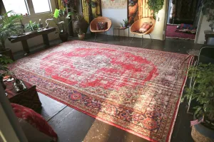 Old Oushak style Isparta Rug 9.2ftx13.2ft
