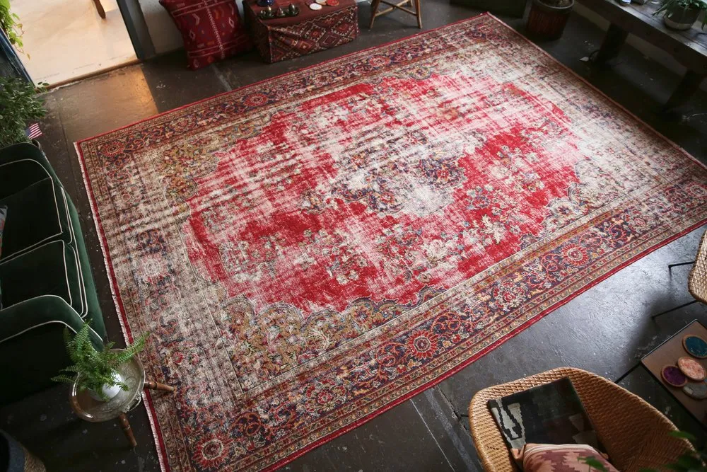 Old Oushak style Isparta Rug 9.2ftx13.2ft