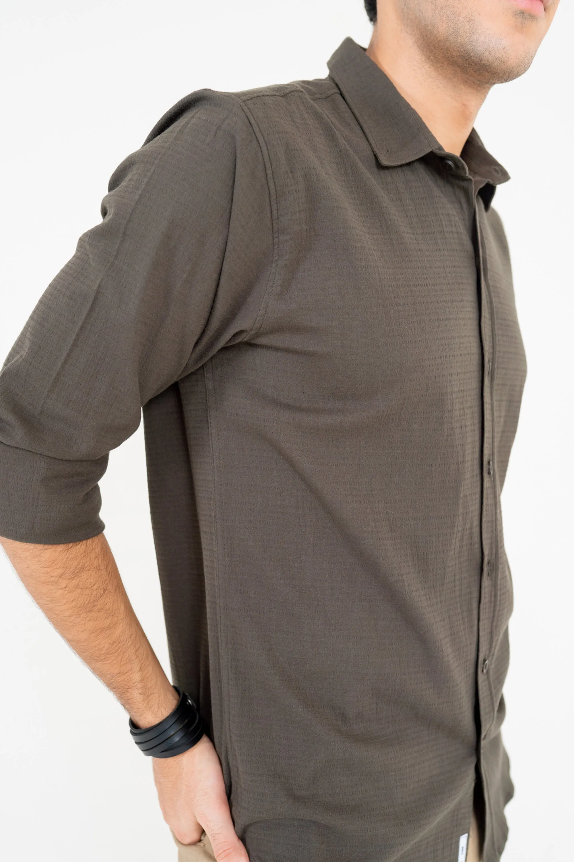 Olive Jacquard Shirt