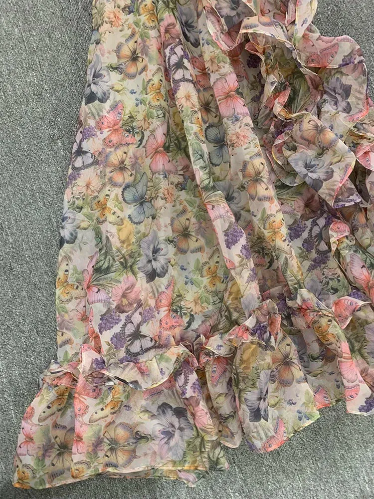 Oona Ruffles Colorful Dreamlike Dress