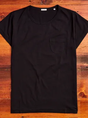 Organic Cotton Tubular Pocket T-Shirt in Black