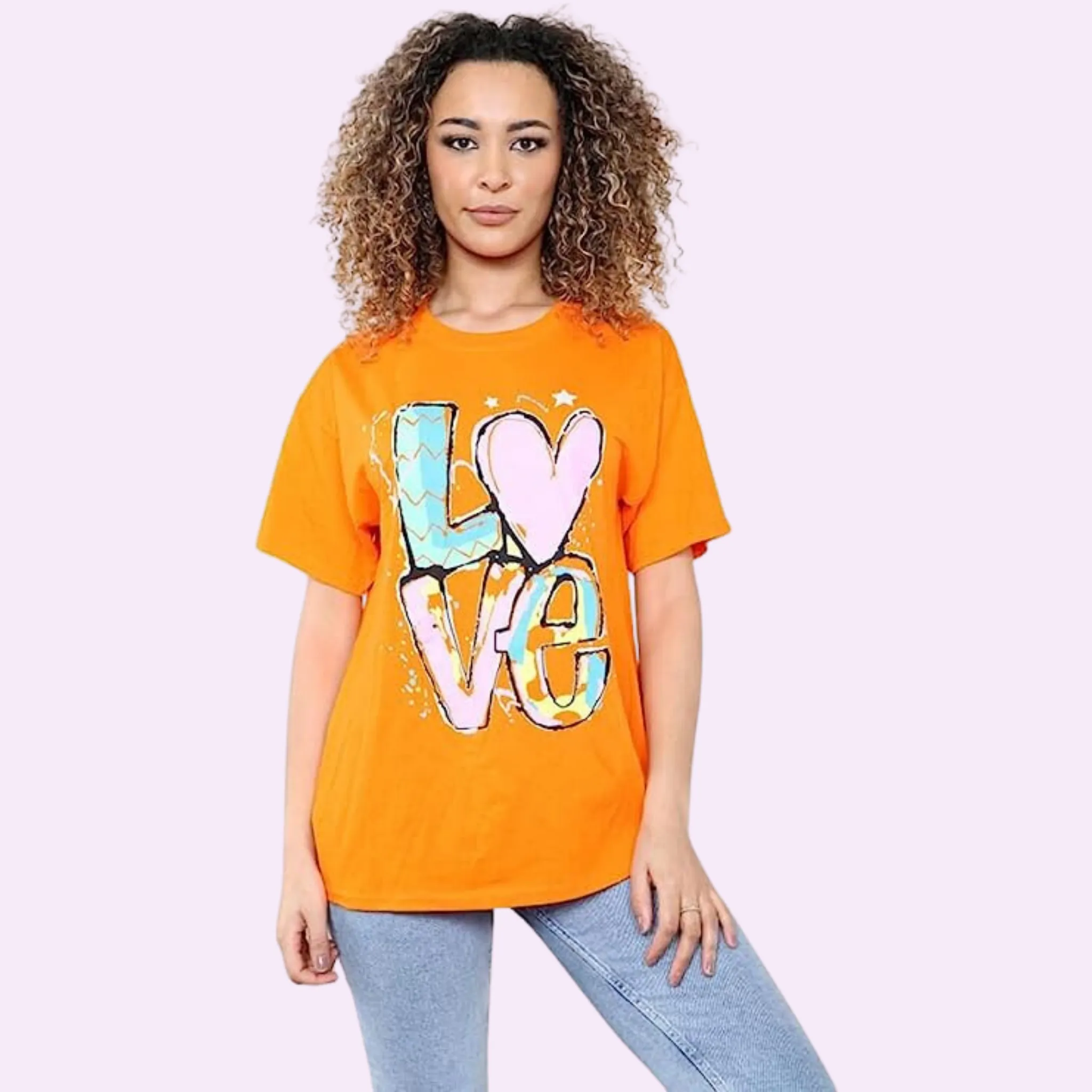 Oversized Love Print T-Shirt