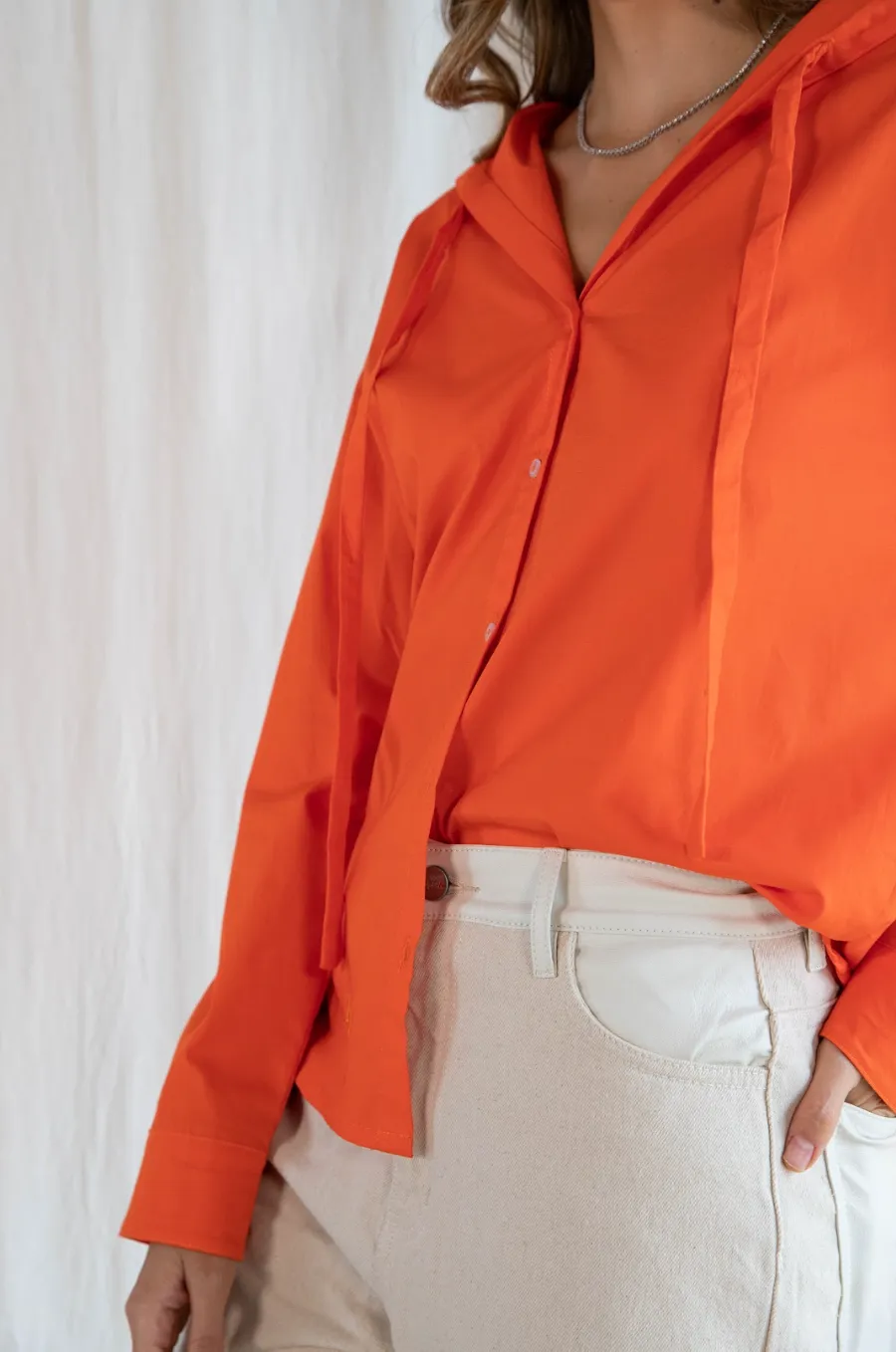 Oversized Orange Shirt for Women