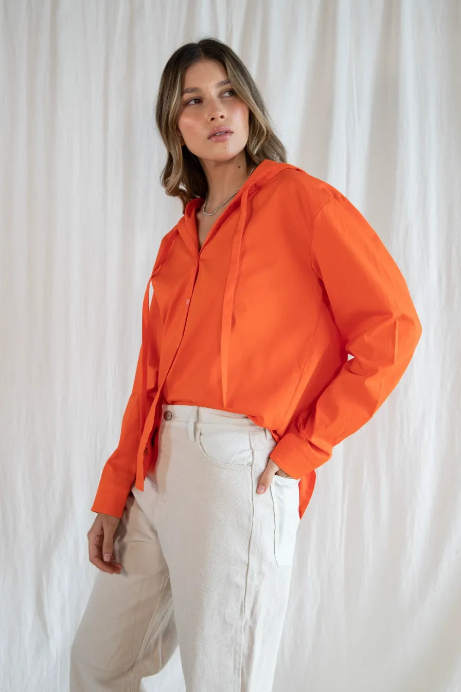 Oversized Orange Shirt for Women