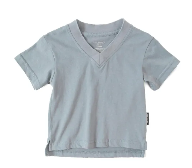 Oversized V-Neck Tee - Storm