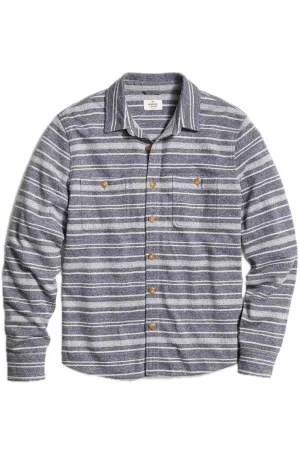 PACIFICA STRETCH SHIRT Navy/Grey Baja Stripe