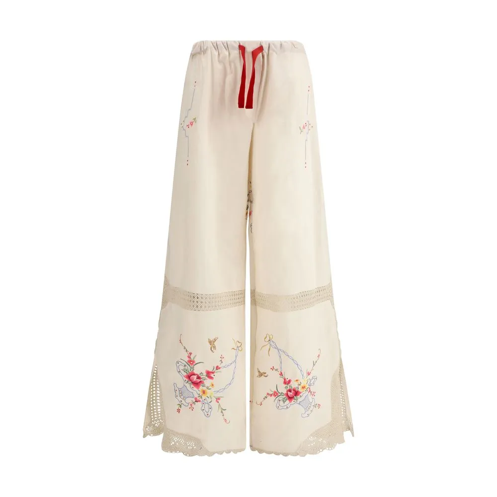 Pants with floral details
