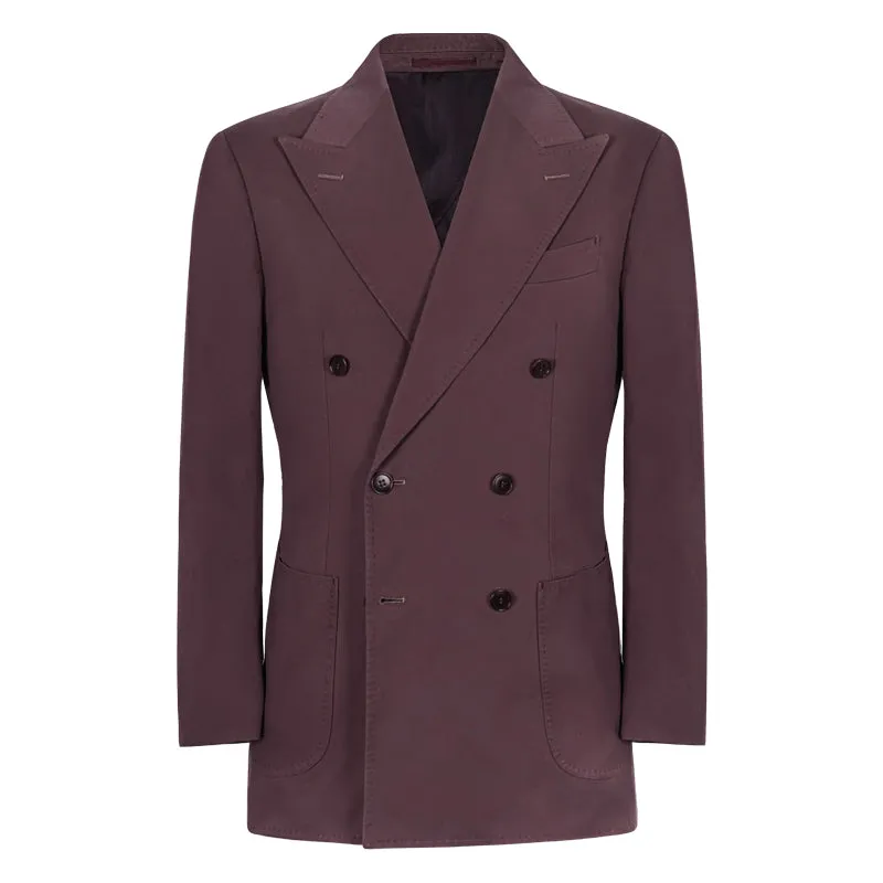 Peak Lapel Double-Breasted Blazer