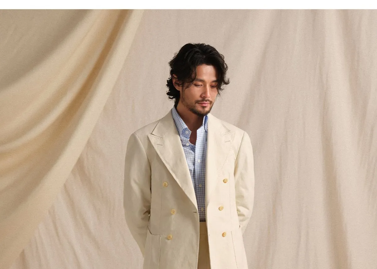Peak Lapel Double-Breasted Blazer