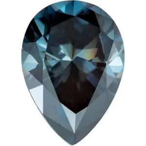 Pear Diamond Faceted FAB Blue Moissanite Loose Stone