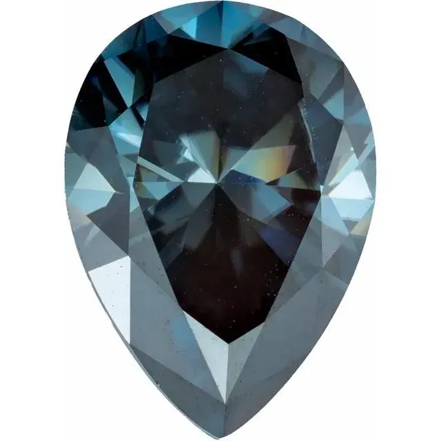 Pear Diamond Faceted FAB Blue Moissanite Loose Stone