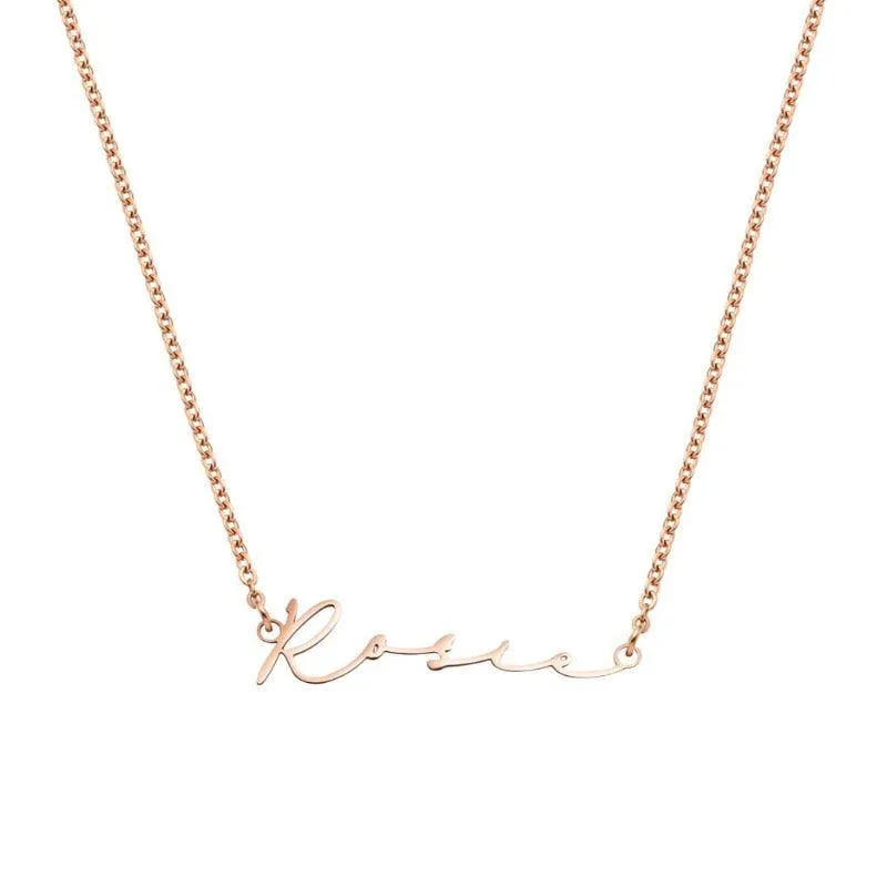 Personalised Cherished Signature Name Necklace – Customizable Jewelry
