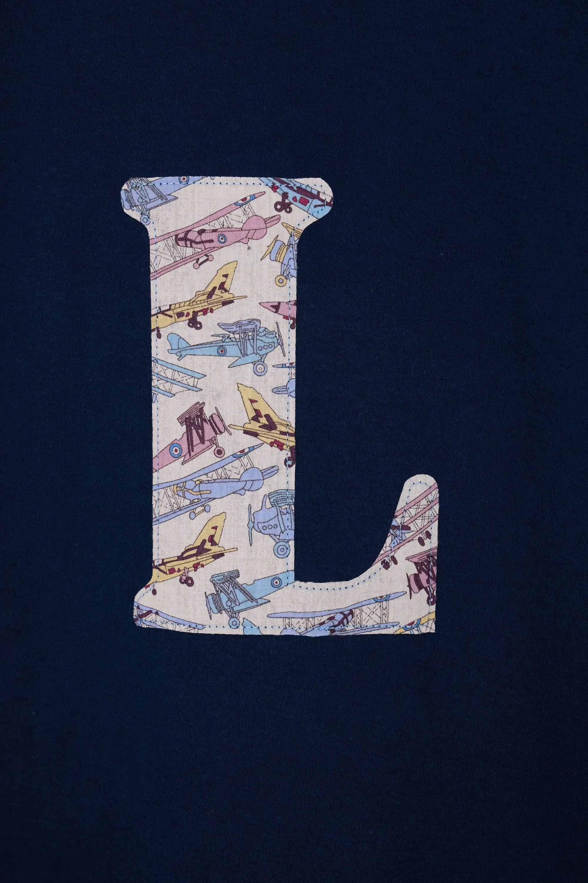 Personalised Navy T-Shirt in Tom's Jet Liberty Print