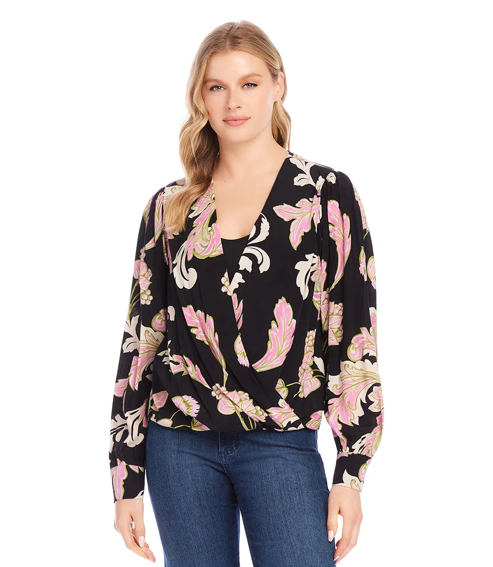 Petite Size Drape Front Top