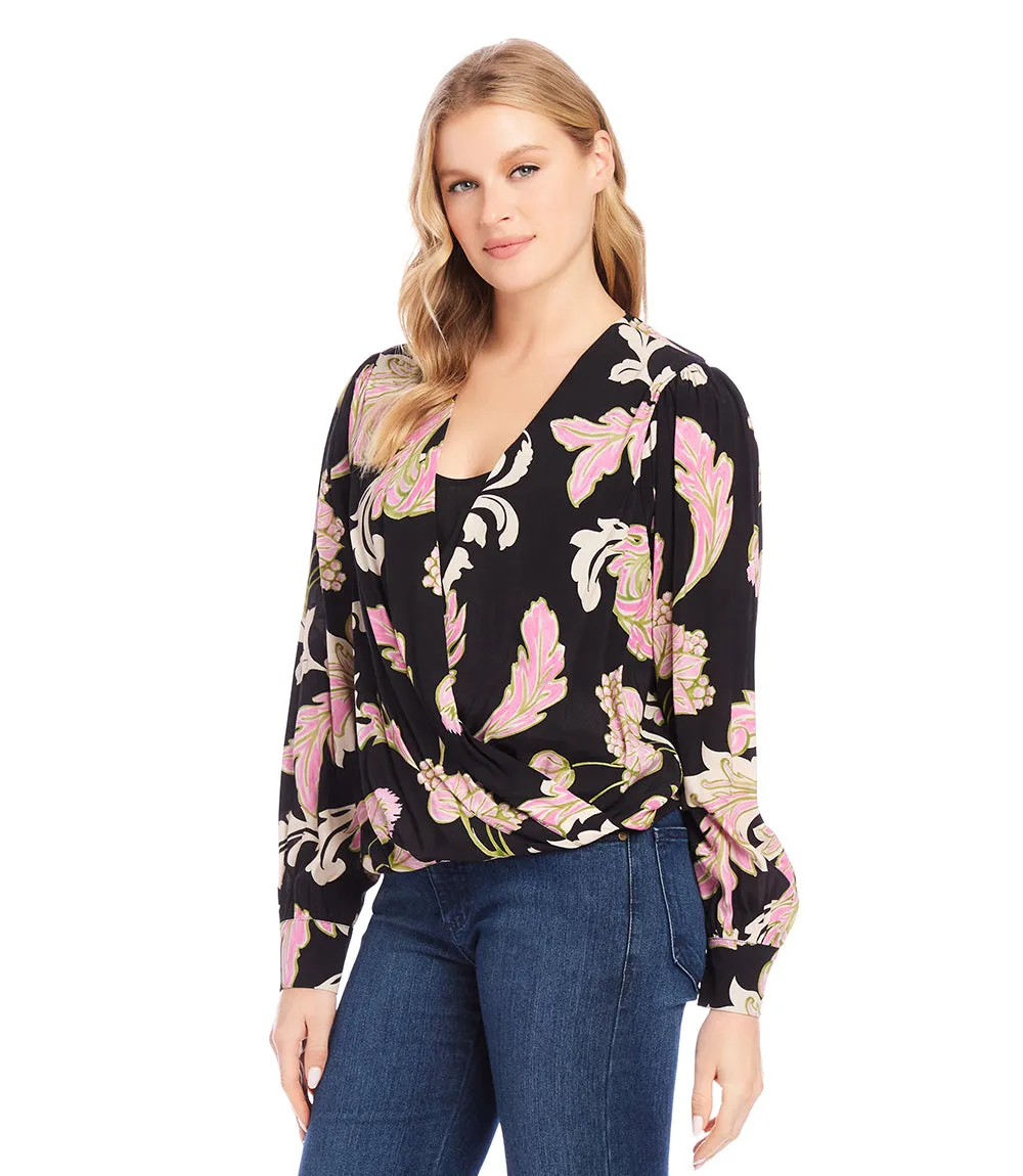Petite Size Drape Front Top