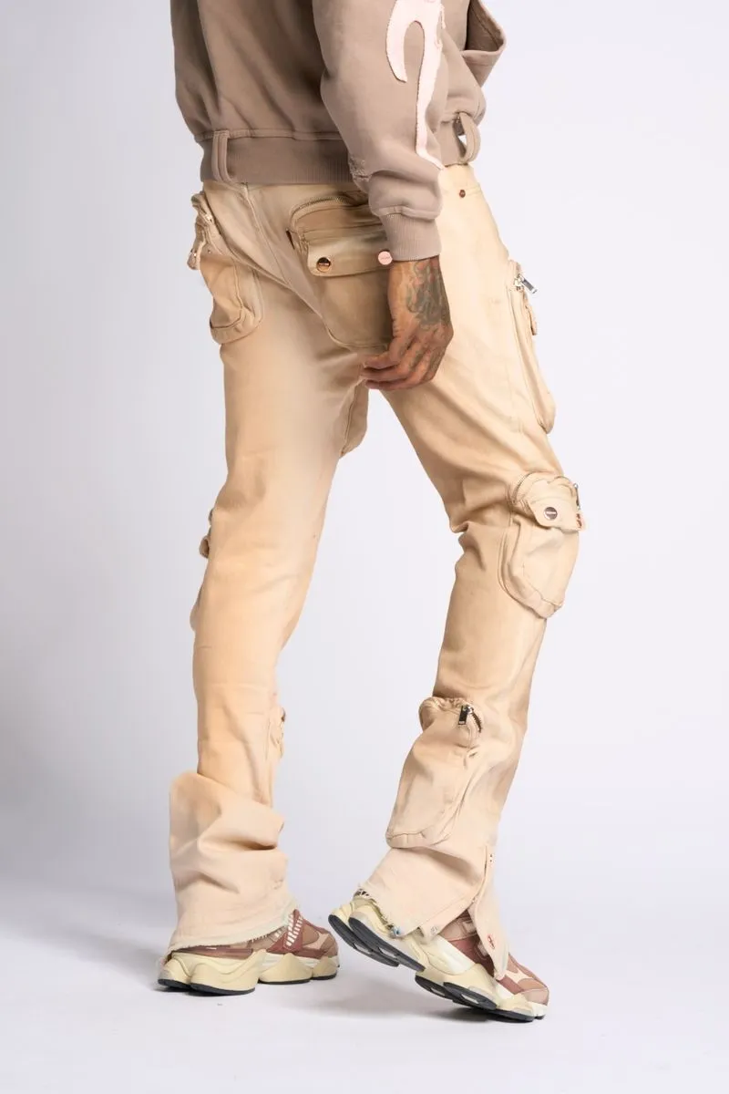 PHEELINGS JOURNEY TO GREATNESS FLARE STACK DENIM (CREAM)