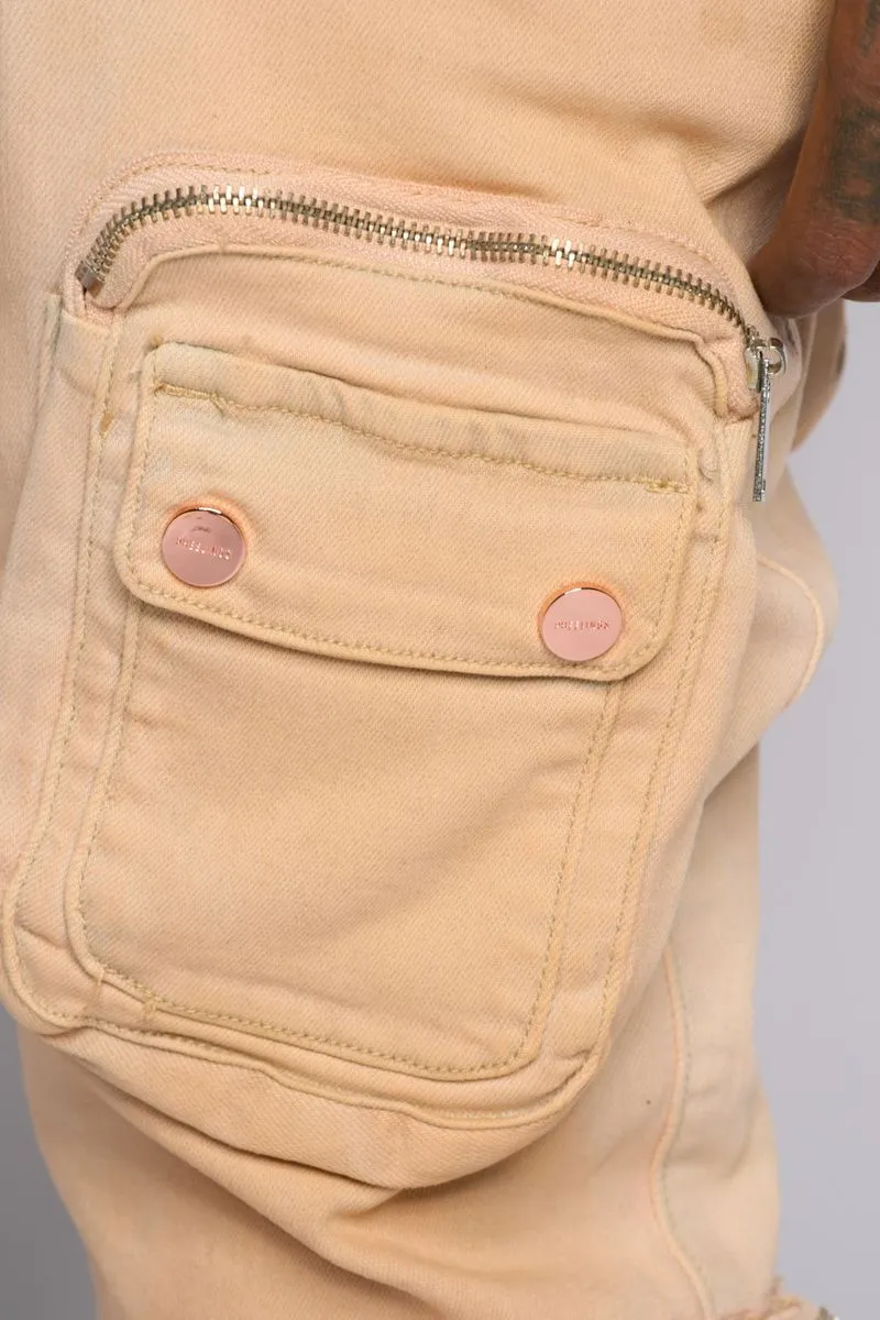 PHEELINGS JOURNEY TO GREATNESS FLARE STACK DENIM (CREAM)