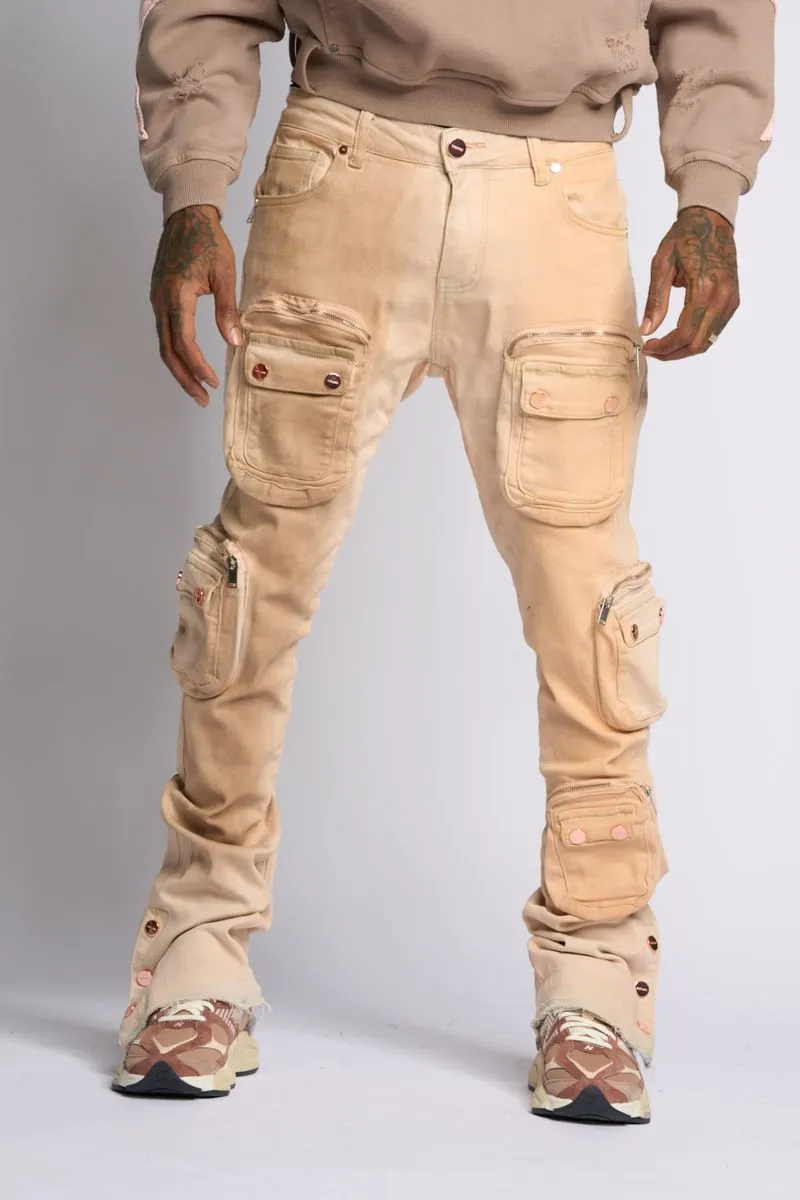 PHEELINGS JOURNEY TO GREATNESS FLARE STACK DENIM (CREAM)
