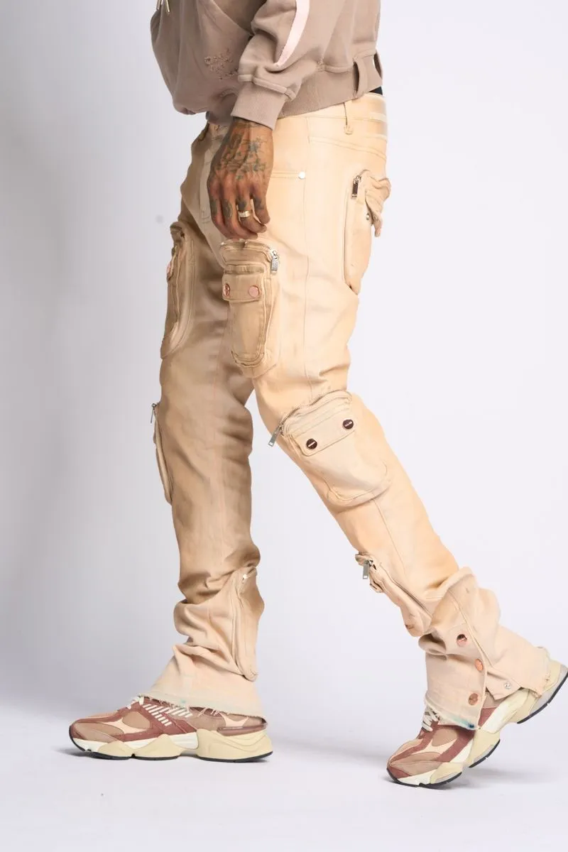 PHEELINGS JOURNEY TO GREATNESS FLARE STACK DENIM (CREAM)
