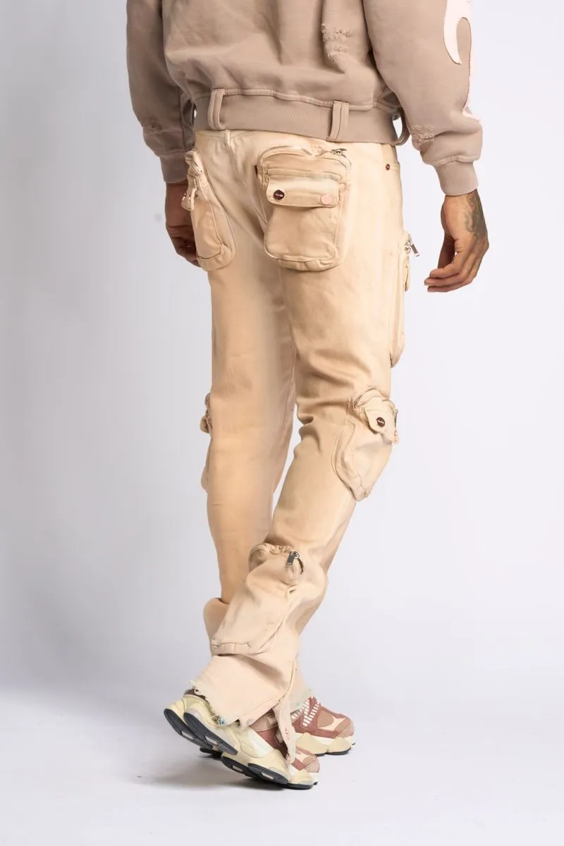PHEELINGS JOURNEY TO GREATNESS FLARE STACK DENIM (CREAM)