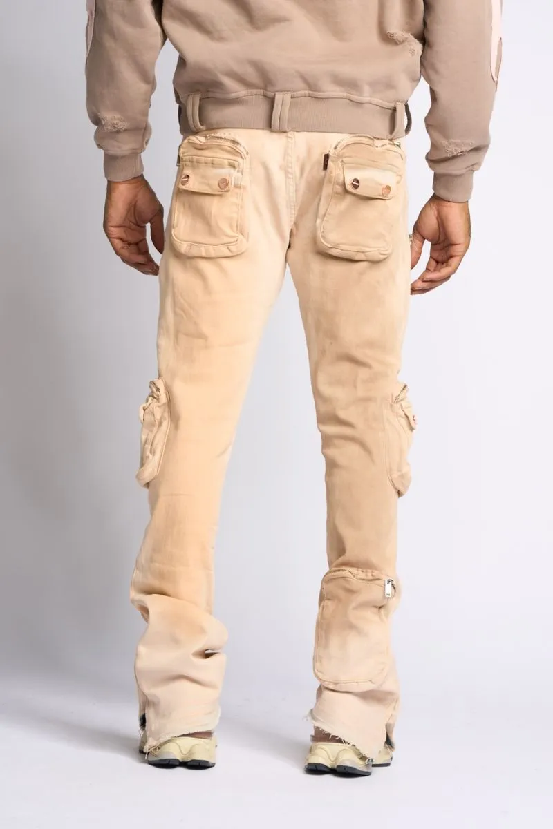PHEELINGS JOURNEY TO GREATNESS FLARE STACK DENIM (CREAM)
