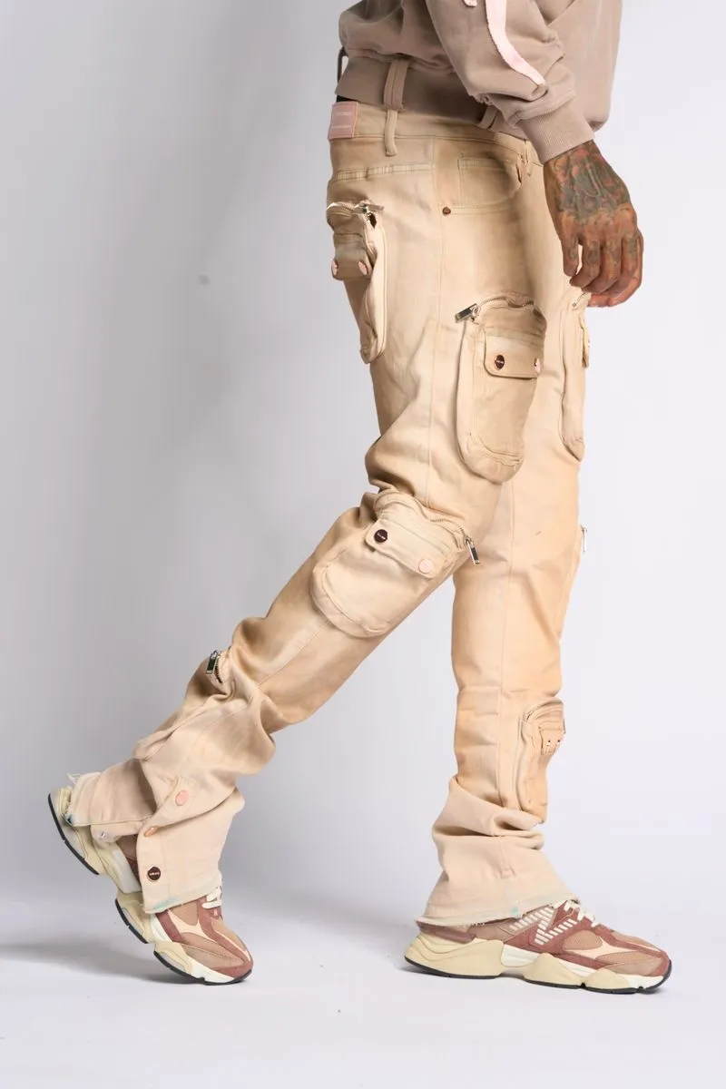 PHEELINGS JOURNEY TO GREATNESS FLARE STACK DENIM (CREAM)