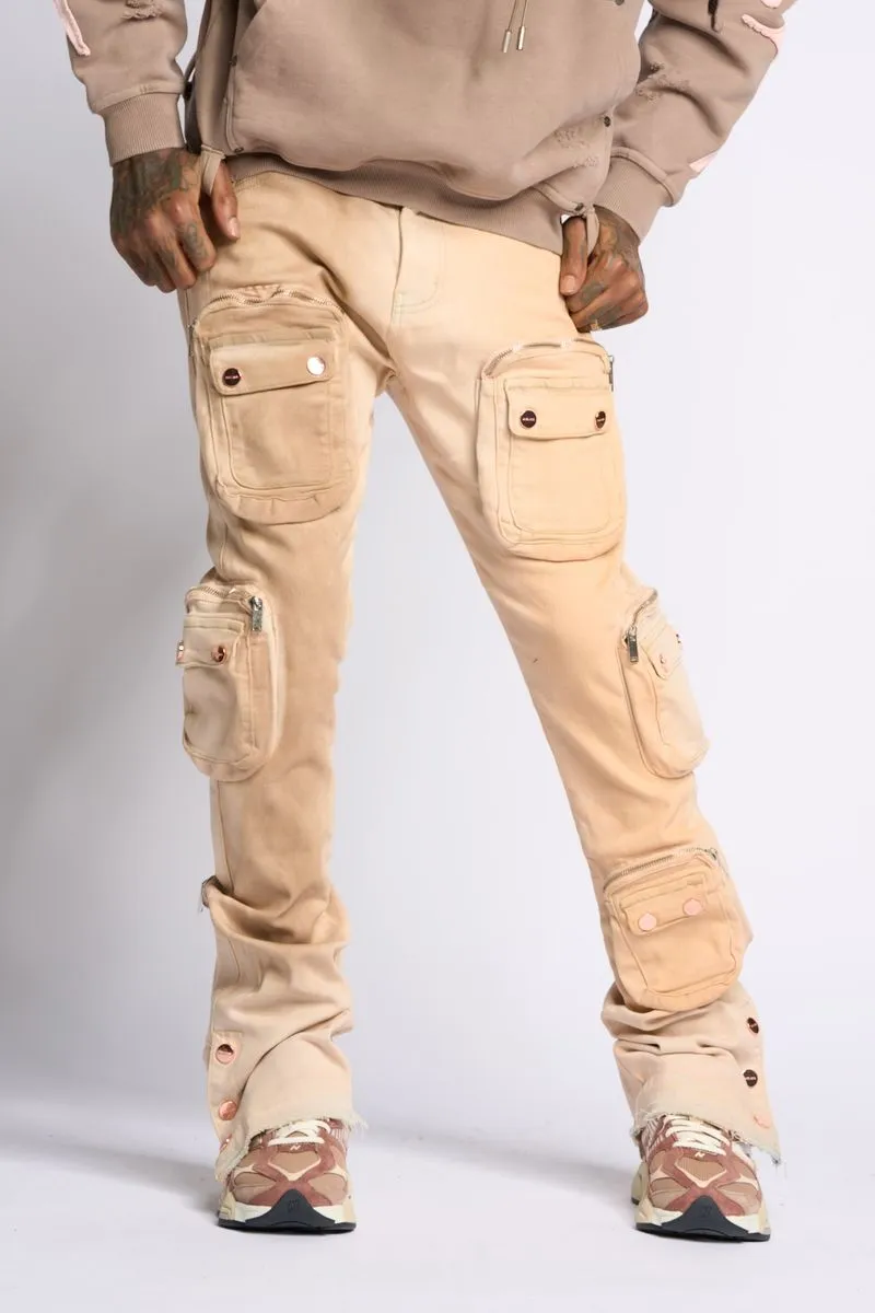 PHEELINGS JOURNEY TO GREATNESS FLARE STACK DENIM (CREAM)