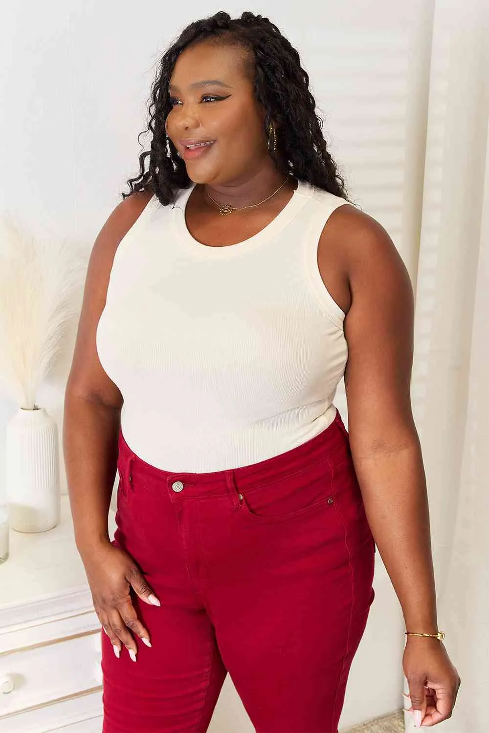 Phyllis Basic Bae Full Size Round Neck Tank