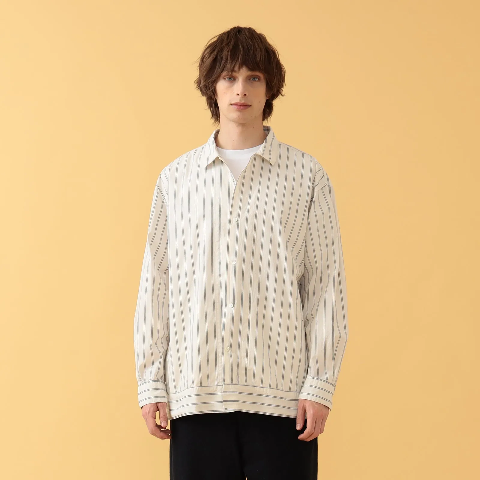Pilgrim Surf Supply - Claude Longsleeve Shirt - Natural Stripe