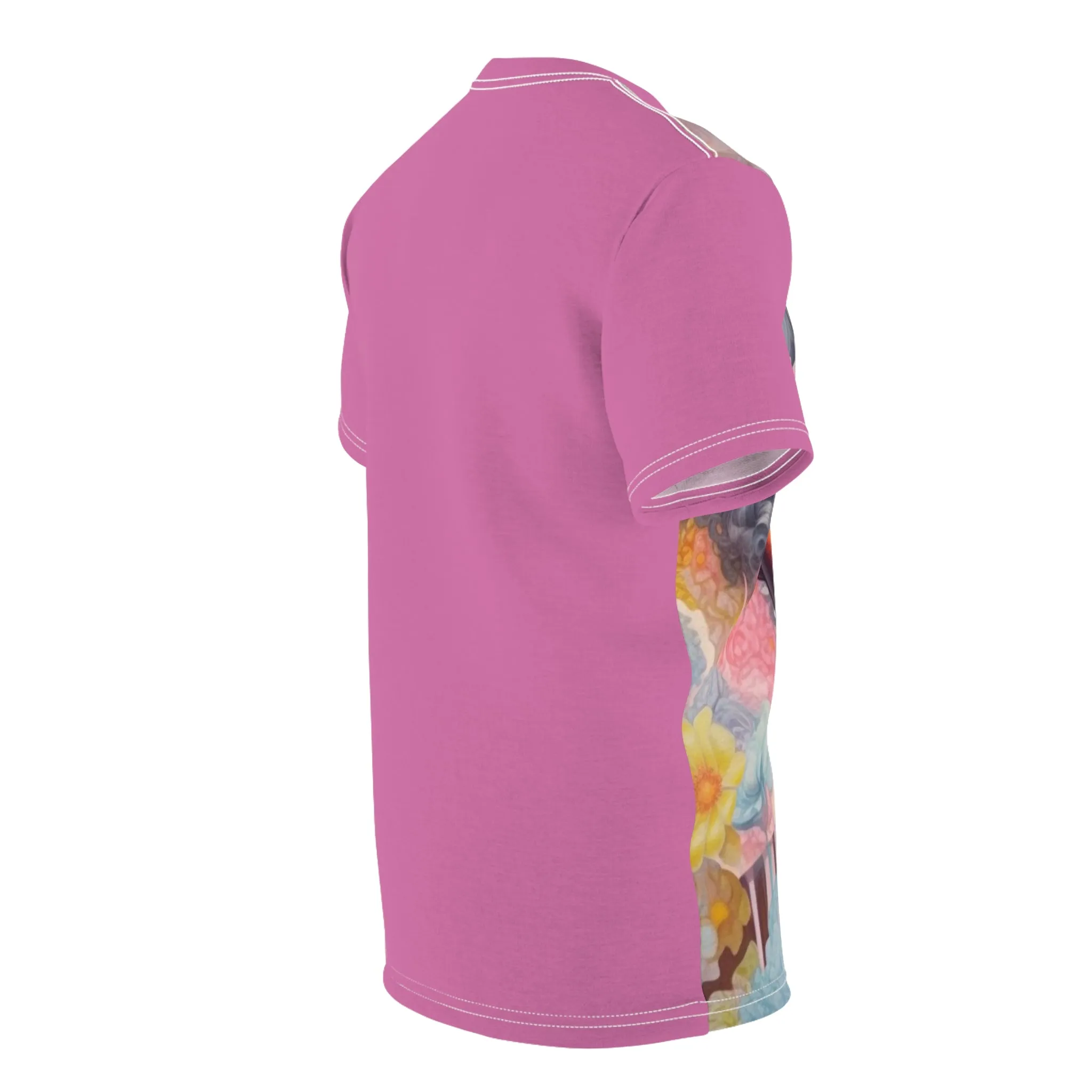 Pink n Silver vibe Unisex Cut & Sew Tee (AOP)