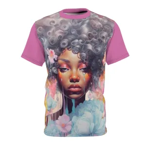 Pink n Silver vibe Unisex Cut & Sew Tee (AOP)