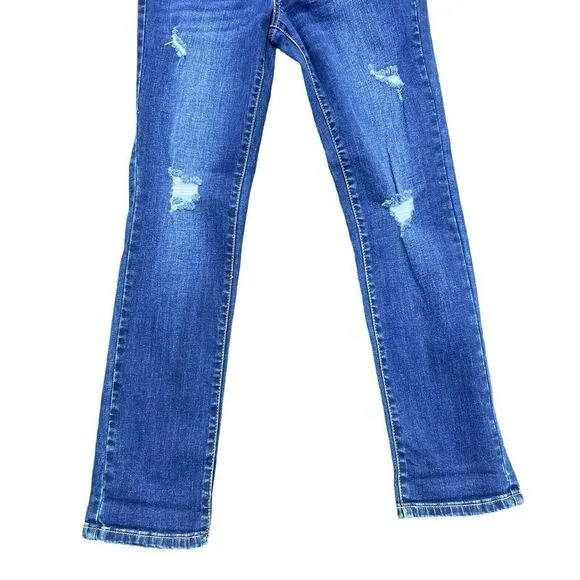 Pinkblush Maternity Women's Distressed Stretch Blue Straight Jeans Size 26 NWOT