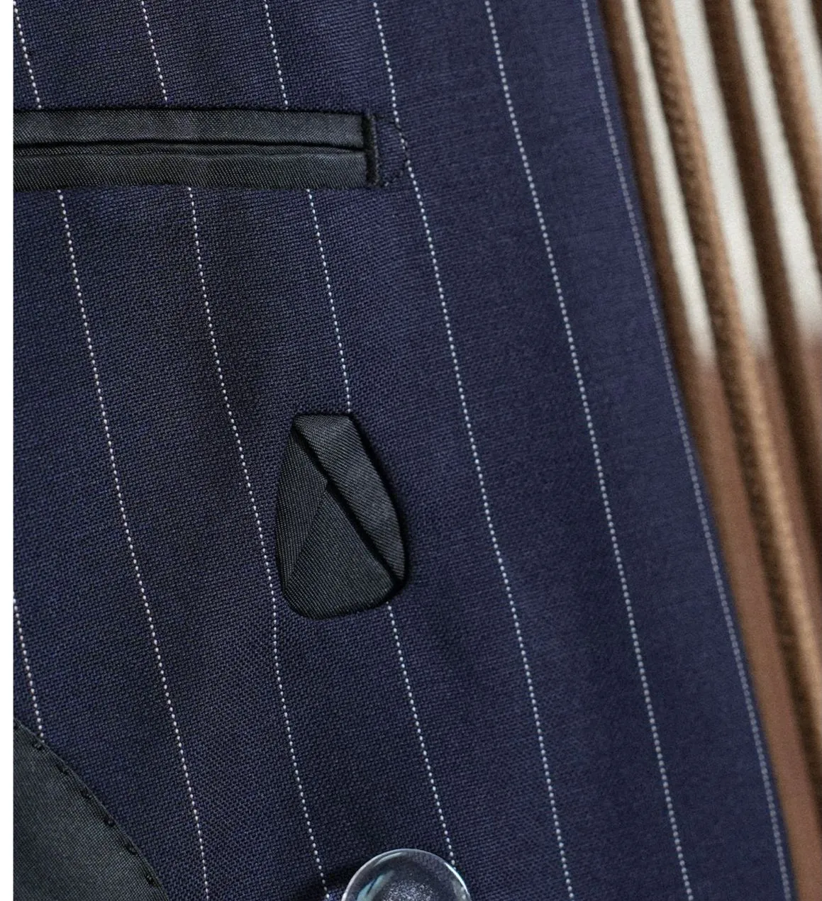 Pinstripe Double-Breasted Suit