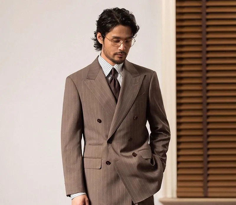 Pinstripe Double-Breasted Suit