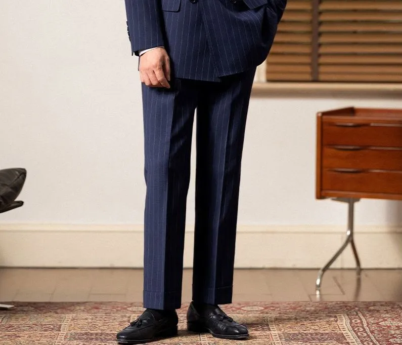 Pinstripe Double-Breasted Suit